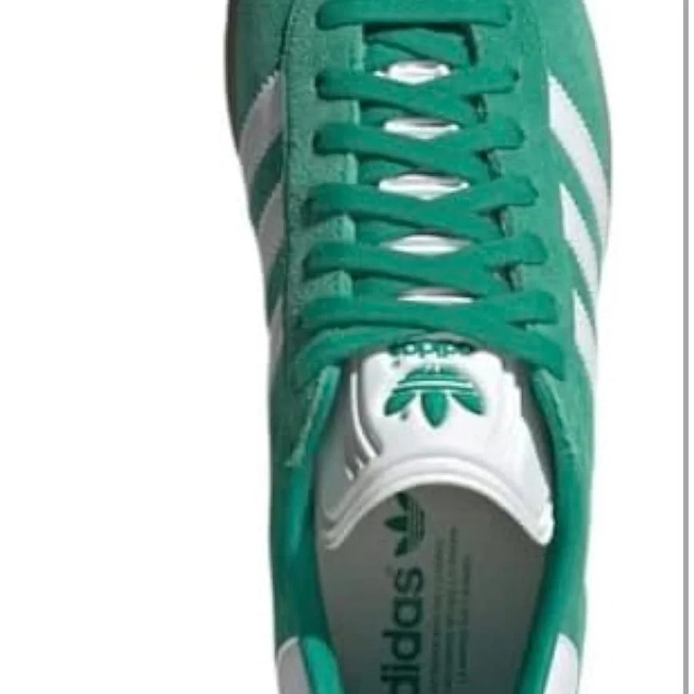 adidas Originals Men's Gazelle Shoes, Green Court Gum - Picture 2 of 16